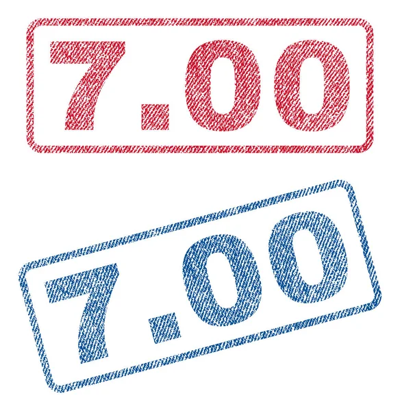 7,00 włókienniczych znaczki — Wektor stockowy