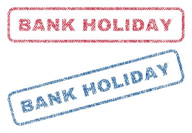 Banka tatil tekstil pullar