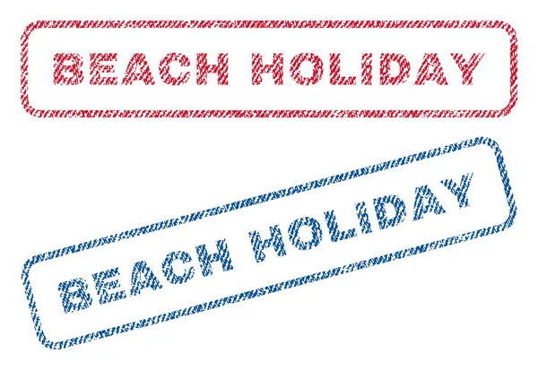 Beach Holiday textil frimärken — Stock vektor