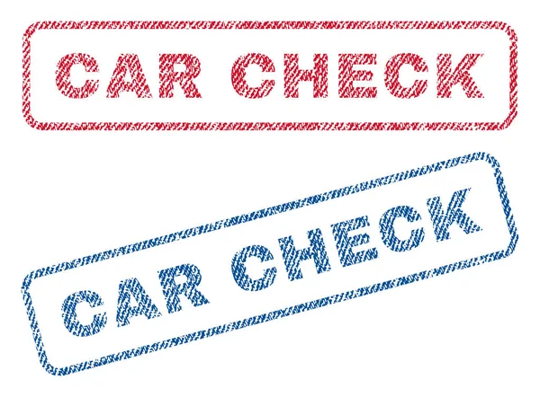 Auto Check textiel stempels — Stockvector