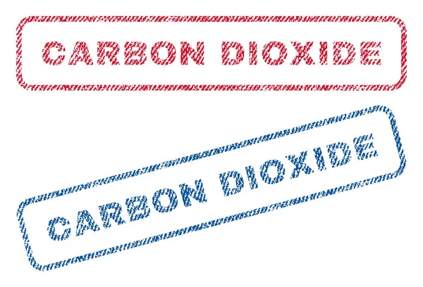 Sellos textiles de dióxido de carbono — Archivo Imágenes Vectoriales