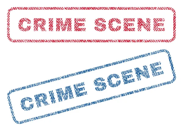 Scène de crime Timbres textiles — Image vectorielle