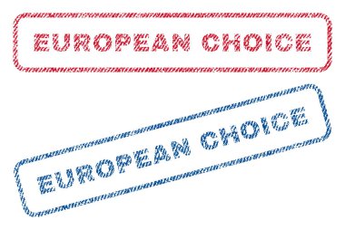 Avrupa seçim tekstil pullar