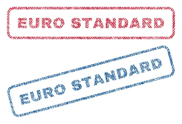 Euro Standard Textile Stamps — Stock Vector