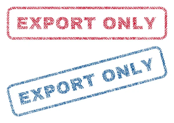 Exporteren alleen textiel stempels — Stockvector