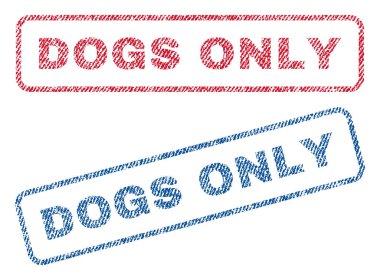 Sadece Tekstil pullar köpekler