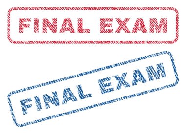 Final sınavı Tekstil pullar
