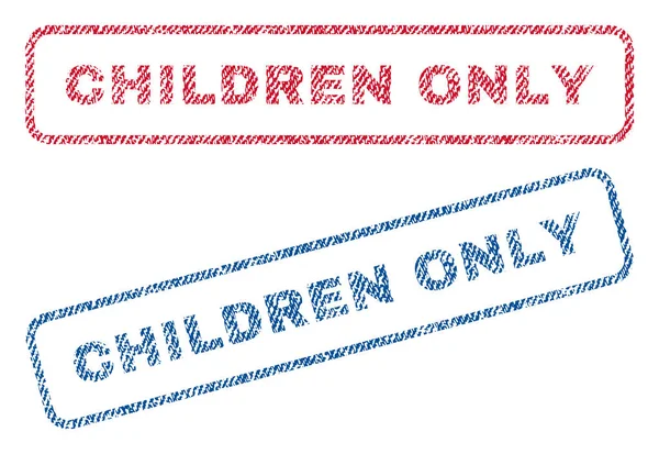 Enfants seulement Timbres textiles — Image vectorielle
