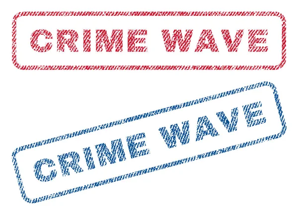 Timbres textiles de vague de crime — Image vectorielle