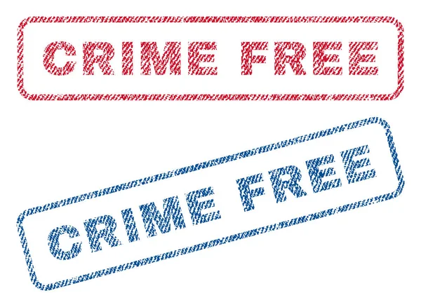 犯罪免费纺织邮票 — 图库矢量图片