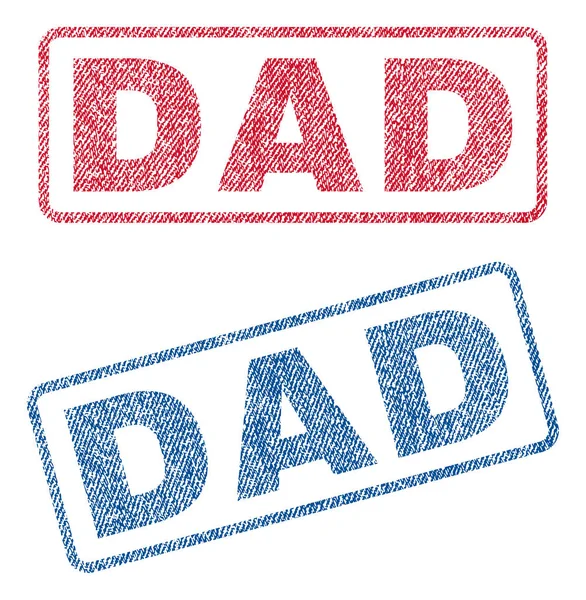 Dad Textile Stamps — Stock Vector