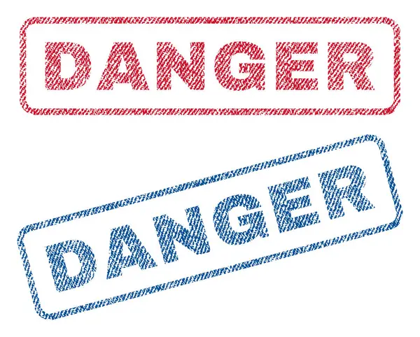 Danger Textile Stamps — Stock Vector