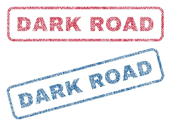 Timbres textiles Dark Road — Image vectorielle