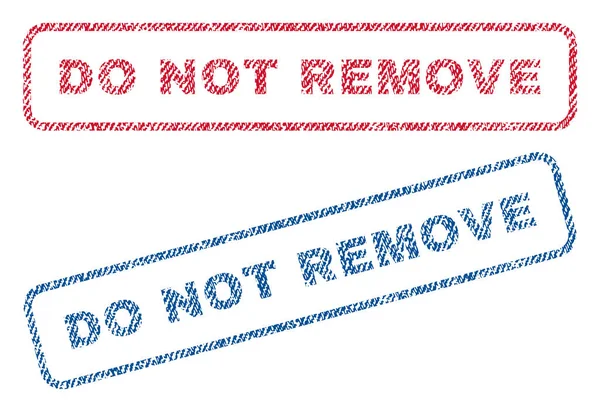 Do Not Remove Textile Stamps — Stock Vector