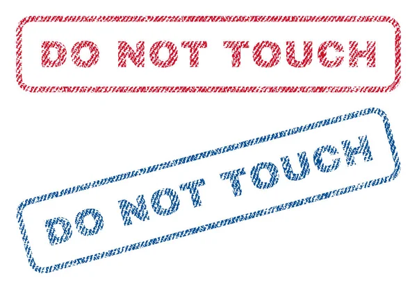 Do Not Touch Textile Stamps — Stock Vector