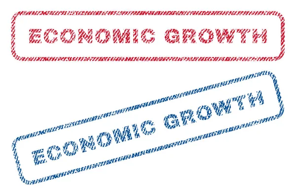 Ekonomisk tillväxt textil frimärken — Stock vektor