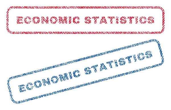 Ekonomik istatistikler Tekstil pullar — Stok Vektör