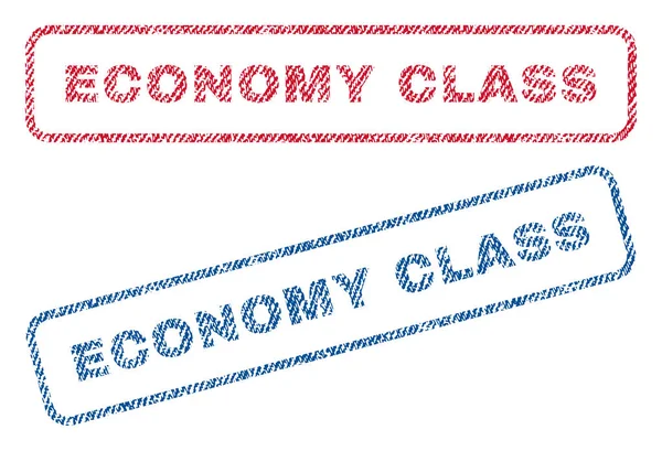 Economy Class textiel stempels — Stockvector