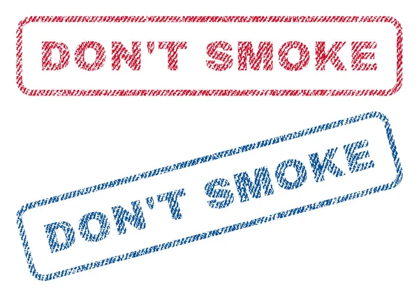 Don 't smoke Textilstempel — Stockvektor