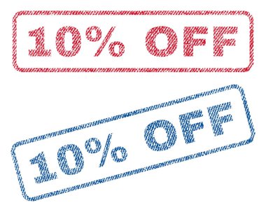 Yüzde 10 indirim Tekstil pullar