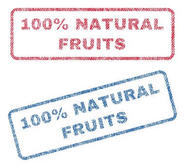 Yüzde 100 doğal meyve Tekstil pullar