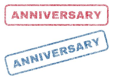 Yıldönümü Tekstil pullar