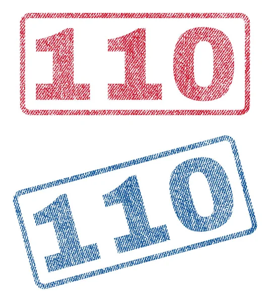 110 κλωστοϋφαντουργικών γραμματόσημα — Διανυσματικό Αρχείο
