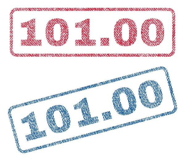 101.00 textil frimärken — Stock vektor