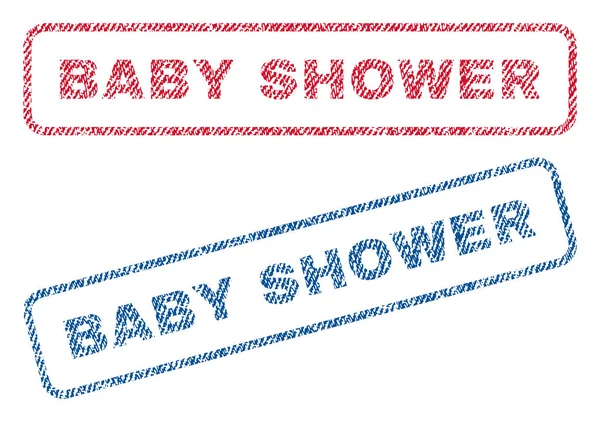 Baby Shower Têxtil Selos — Vetor de Stock