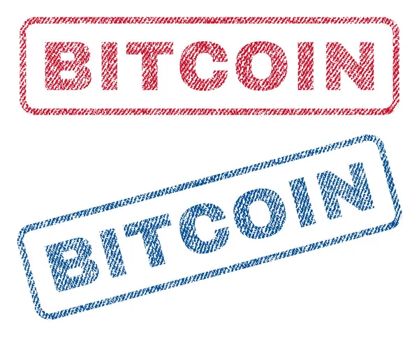 Bitcoin 섬유 우표 — 스톡 벡터