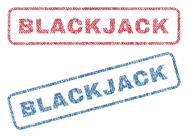 Timbres textiles Blackjack — Image vectorielle