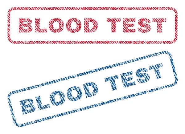 Текстильные марки для анализа крови — стоковый вектор