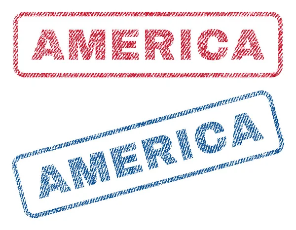 Ameryce włókienniczych znaczki — Wektor stockowy