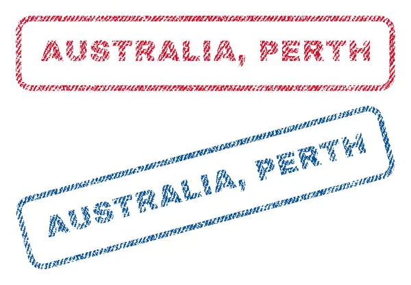 Australien Perth textil frimärken — Stock vektor