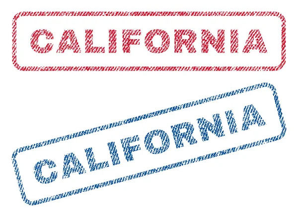 캘리포니아 섬유 우표 — 스톡 벡터