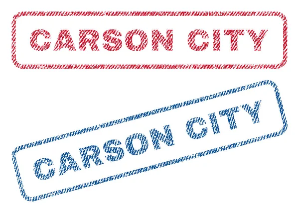 Sellos de textiles de Carson City — Vector de stock