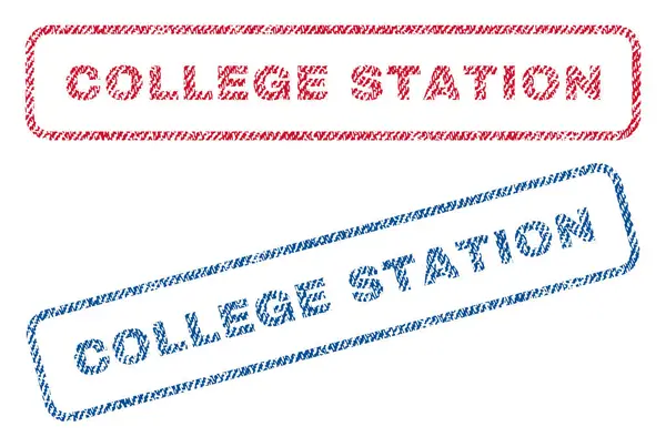 College Station textil frimärken — Stock vektor