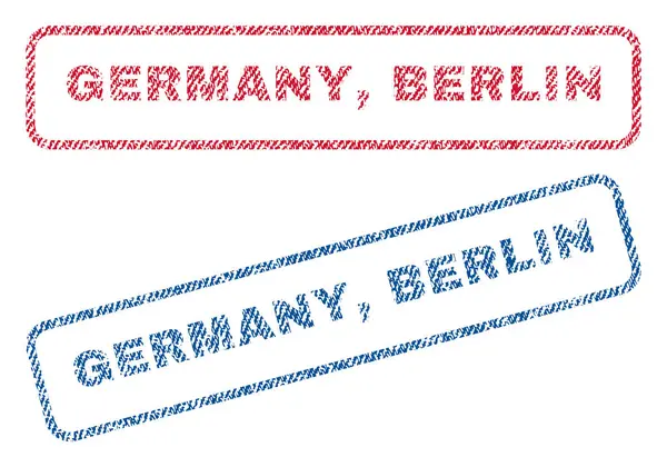 Germania Berlino Francobolli tessili — Vettoriale Stock
