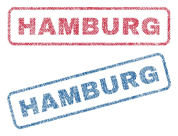 Hamburg textil frimärken — Stock vektor