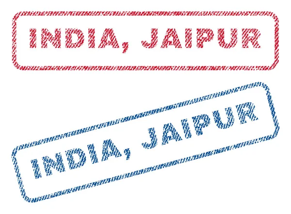 India Jaipur textil bélyegek — Stock Vector