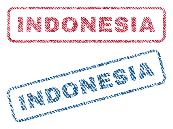 Indonesien textil frimärken — Stock vektor