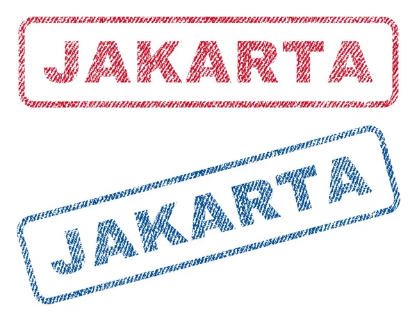 Jakarta Francobolli Tessili — Vettoriale Stock