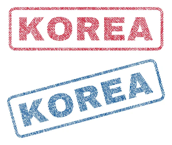 Korea Textile Stamps — Stock Vector