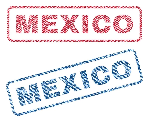 Mexico Textile Stamps — Stock Vector