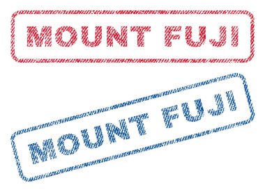 Fuji Dağı'nın Tekstil pullar