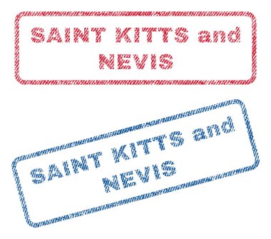 Saint Kitts ve Nevis Tekstil pullar