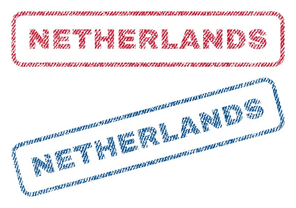 Nederland textiel stempels — Stockvector