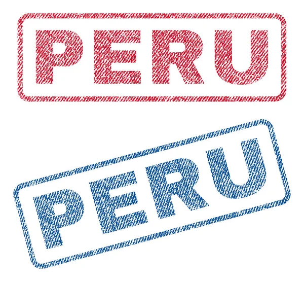 Perú Sellos textiles — Archivo Imágenes Vectoriales