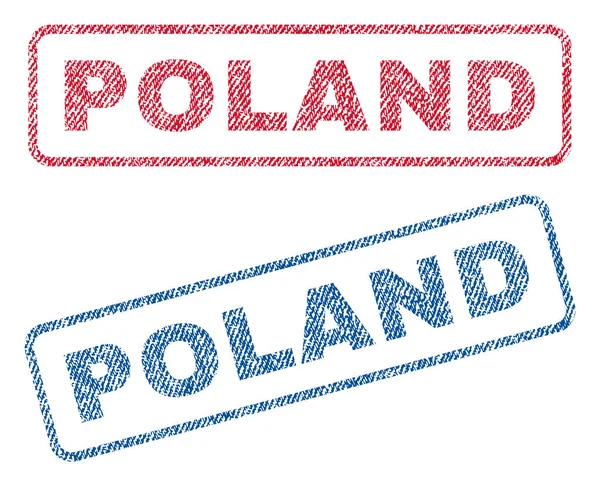 Polen textil frimärken — Stock vektor