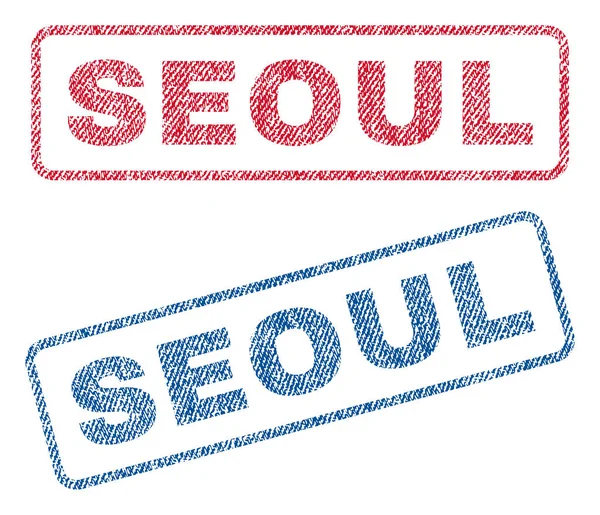 Timbres textiles Séoul — Image vectorielle
